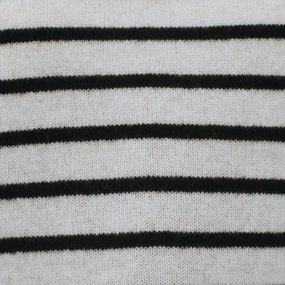 Reformation Cashmere Gossamer Cream & Black Stripe Boyfriend Sweater - Picture 8 of 8